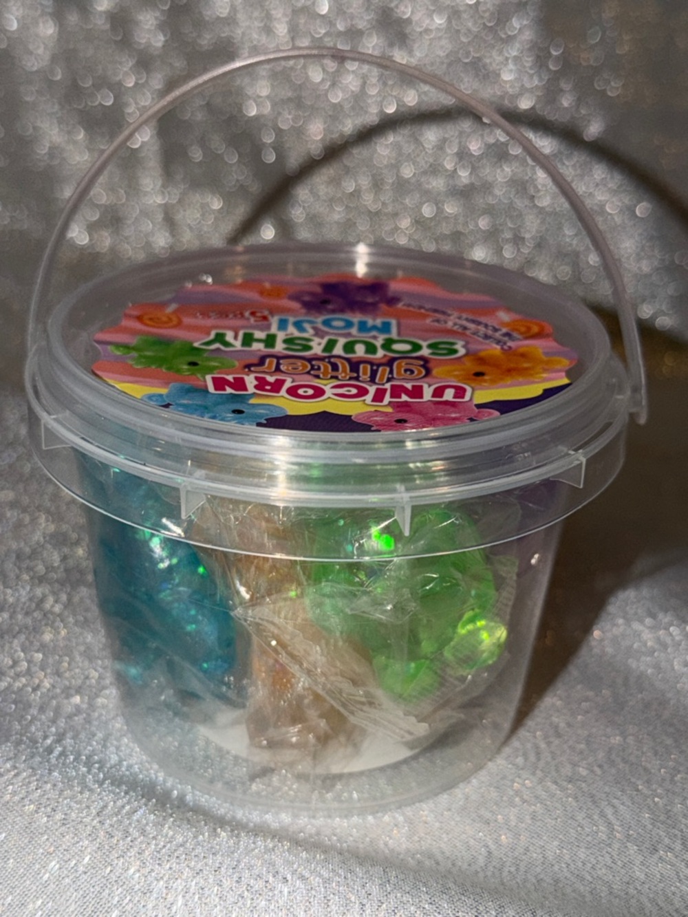Three (3) Unicorn Squishy Buckets With 5 Mini Squishies In Each Bucket - Picture 3 of 3